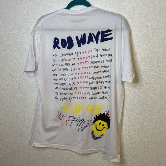 NEW-Rod Wave-Love “For The Fans” Tour- white- Men’s size Large - Picture 4 of 5